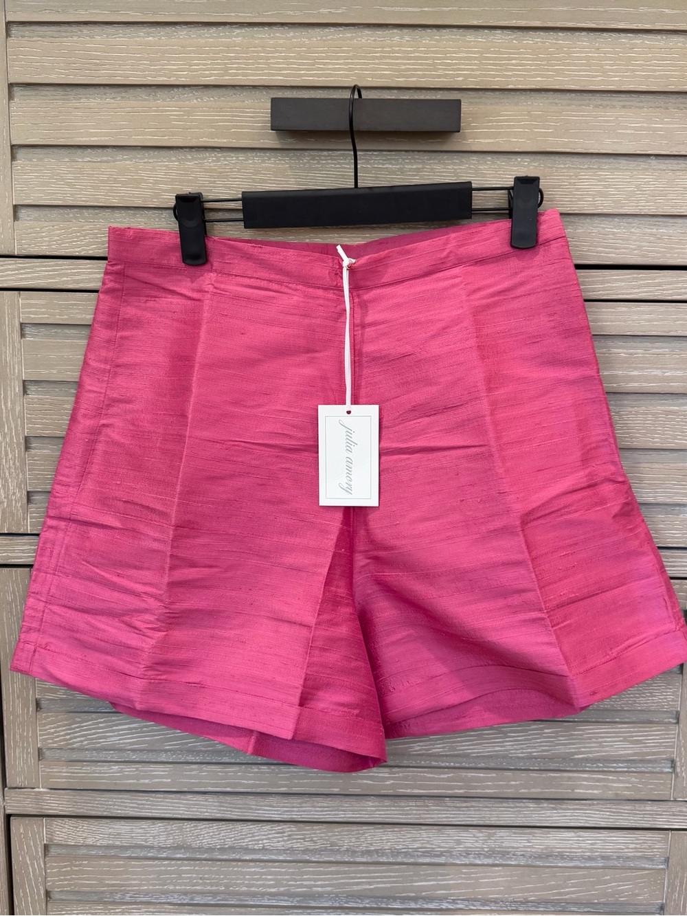 Julia Amory Kelly Dupioni Shorts in French Rose NWT